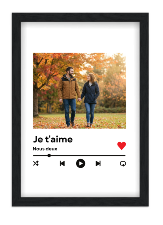 Affiche couple - Douce musique Affiche couple Douce musique — affiche encadrée personnalisée, imprimée en France