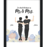 Affiche couple Saint Valentin Toi et moi — affiche encadrée personnalisée, imprimée en France