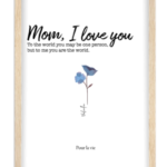 Affiche fleurs et maman A personnaliser — affiche encadrée personnalisée, imprimée en France