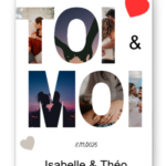 Affiche couple personnalisable Toi et moi — affiche encadrée personnalisée, imprimée en France