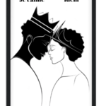 Affiche couple Mon roi ma reine — affiche encadrée personnalisée, imprimée en France